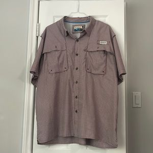 Magellan red checkered fish gear angler fit shirt XXL